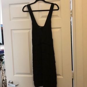 Black Halter Tiered Dress